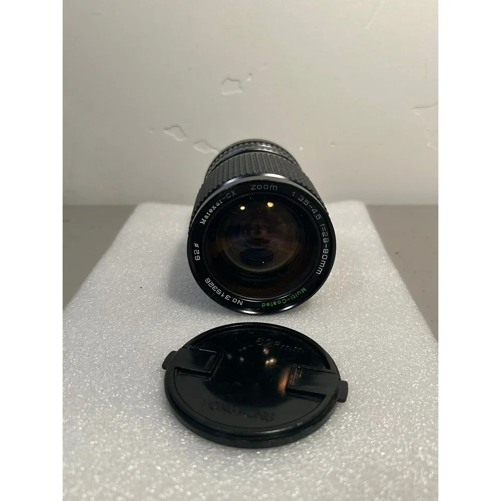 Marexar-CX 28-80mm f3.5-4.5 Multi Coated‎ Zoom Lens Canon FD Mount 62mm Filter